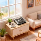 1 12 Scale Mini Record Player With 4 Pcs Miniature Records Set  Realistic Vinyl