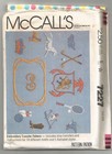 7227 Mccalls Transfer Pattern Embroidery Sports Animals Monograms Vtg