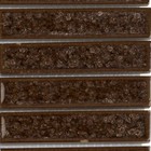 Brown Crackled Glass Mosaic Tile Stacked Pattern Kitchen Shower Wall Backsplash