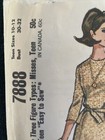 1960   s Mccalls 7888 Fitted Dress Princess Seams Easy Size 10-12