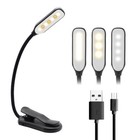 Usb Rechargeable Small Led Reading Book Light W  Flexible Clip Table Desk Lamp