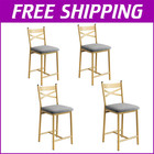 2 4 Pack Bar Stools Counter Height Upholstered Chairs Kitchen Island Dining Room