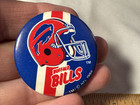 Vintage Dated 1988 Pin Back Button Buffalo Bills Nfl Football Red Helmet