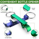 6 Pack Bottle Opener Keychain Set  Colorful Aluminum Alloy Beer Bottle Opener   