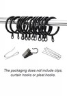 Wanxiang 50 Pcs Metal Curtain Rings With Eyelet 1-1 4 Inch Inner Diameter 50pcs