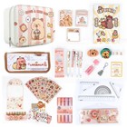 Super Affordable Notebook Pencil Case Gel Pens Memo Pads Ruler In Mini Briefcase