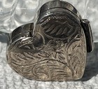 Sterling Silver Vintage Pill Box trinket Box 4 8 Gr Heart Shaped -