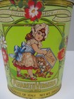 Vintage Amaretti Virginia Italian Oval Cookie Tin With Lid 7 5  Tall