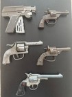 Vintage 5 Cap Gun Lot No Orange Plug Numatic  Sure Shot  Big Horn  Big Bill   N