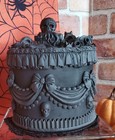 Black Matte Gothic Halloween  Wedding  Creepy Cake Faux Food  Fake Bake  Replica