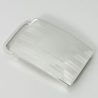 Tiffany   Co Id Belt Buckle Silver Engravable Machine Turned Mens Unisex