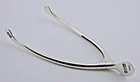 Large Antique Edwardian Solid Sterling Silver Wishbone Sugar Tongs 1904 - 30g
