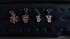 Rose Gold Colored Winter Charms