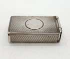 Sterling Silver Engine Turned Vesta Case Match Holder George Adams 1879