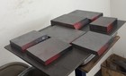 4140 Alloy Steel Bar Lot     Round flat cutoff Pieces     7 Pieces     33 40 Lbs