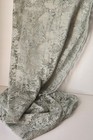 Antique Celadon French Cotton Lace Fabric Floral Pattern 78 x46   65  Irregular