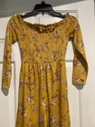 Art Class Jumpsuit Girls Large 10 12 Yellow Floral B76