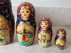 Vintage Russian Matryoshka 5pc Nesting Dolls 6 5    Hand Painted
