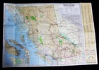 Province Of British Columbia Canada Official Highway Road Map 1985 Vintage