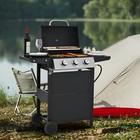 Propane Gas Grill 3-burner Barbecue Grill 26000 Btu Patio Garden Barbecue Grill