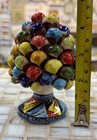 Caltagirone Sicily  4 1 2       Pine Cone Made And Painted By Hand In Italy