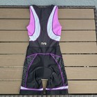 Tyr Women s Black purple Short John Tri Triathlon Suit  W  Pad Sz Xs New Sample