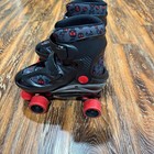 Roller Derby Boys Size 3 - 6 Adjustable Roller Blades Skates Red Black Skull