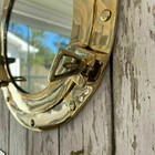 12  Brass Porthole Mirror   Nautical Maritime Wall Decor   Ship Cabin Window