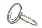 Wholesale Lot 100 Key Rings Split Rings Silver Keychain 25mm 1  D   Free Ship