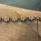 Antique Bronze-toned Bracelet Filigree Flowers Victorian Style Size 6 75    Rare