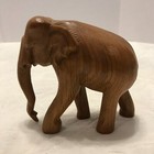 Vintage Wooden Folk Art Elephant Hand Carved 5 5 Inches