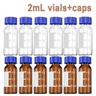  1000x Lab 2ml 9-425 Autosampler Glass Amber clear Vials Screw Cap Ptfe Silicone