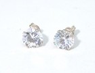 Sterling Silver Stud Earrings 8mm Made In Usa Carded New Old Stock