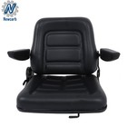 Tractors Forklift Seat Universal With Adjustable Backrest Armrest Black Seat