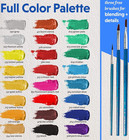 Crafts 4 All - 24 Acrylic Paint Set   3 Brushes  0 4 Oz Each