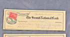 1898 Spanish American War Era Checks  3  Revenue Stamps Sandusky Oh Dog Vignette