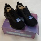 Skechers Black Leopard Womens Sneakers Animal Print Comfort Shoes Size 9