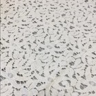 Vintage Lace French White Floral Cotton Sewing Dressmaking Fabric 4 30m X 74cm