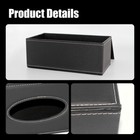 New Tissue Box Cover Case Holder Fit 3 1  Tall Tissue Boxes Pu Leather Black