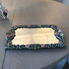 Floral Decorated Mirror Tray