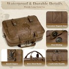 Messenger Bag For Men 16 Inch Laptop Bag Vintage Leather Waterproof Dark Brown