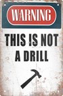 Funny Metal Tin Sign Decor Warning Sign Man Cave Garage Rustic Wood Decor Thi   