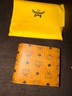 New Mcm Brown Bifold Men s Wallet With Logo Pattern  Box And Authenticity Cards