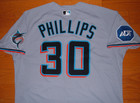 Miami Marlins Tyler Phillips 2025 Game Issued Un Used Worn Road Jersey Phillies