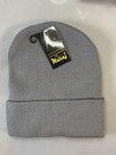 Lot Of 12 Classic Adult One Size Fits All Gray Ribbed Knit Cuffed Beanie New