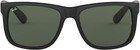Ray-ban Rb4165 Justin Sunglasses 601 71 - Black Frame  Green Lens  55mm