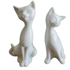 Otagiri Omc Japan Ceramic Siamese Kitty Cats White Figurine Mid Century Vintage