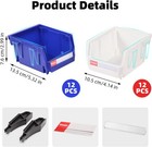 Stackable Parts Organizer 24 Pack  5x4x3 Inch   Small Parts Bins Wall Mounted Ha