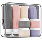 Travel Bottles For Toiletries 8 Pack - Tsa Approved 3oz Containers  Leak Proof S
