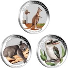2012 50c Australia Outback Coloured Collection 1 2oz Proof Silver 3-coin Set